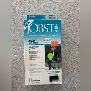 JOBST Relief Ribbed Tights in Black - SupportWear Opaques